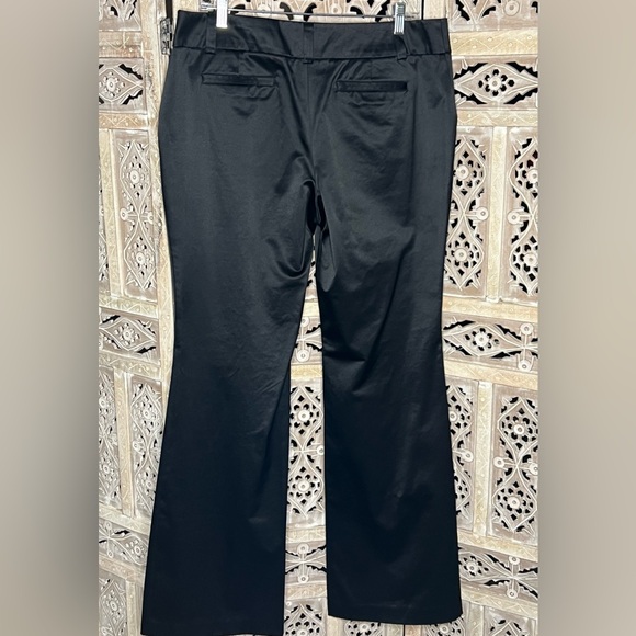 INC International Black Satin MidRise Bootcut Pants Evening Wear Women’s Size 12 - Picture 2 of 4